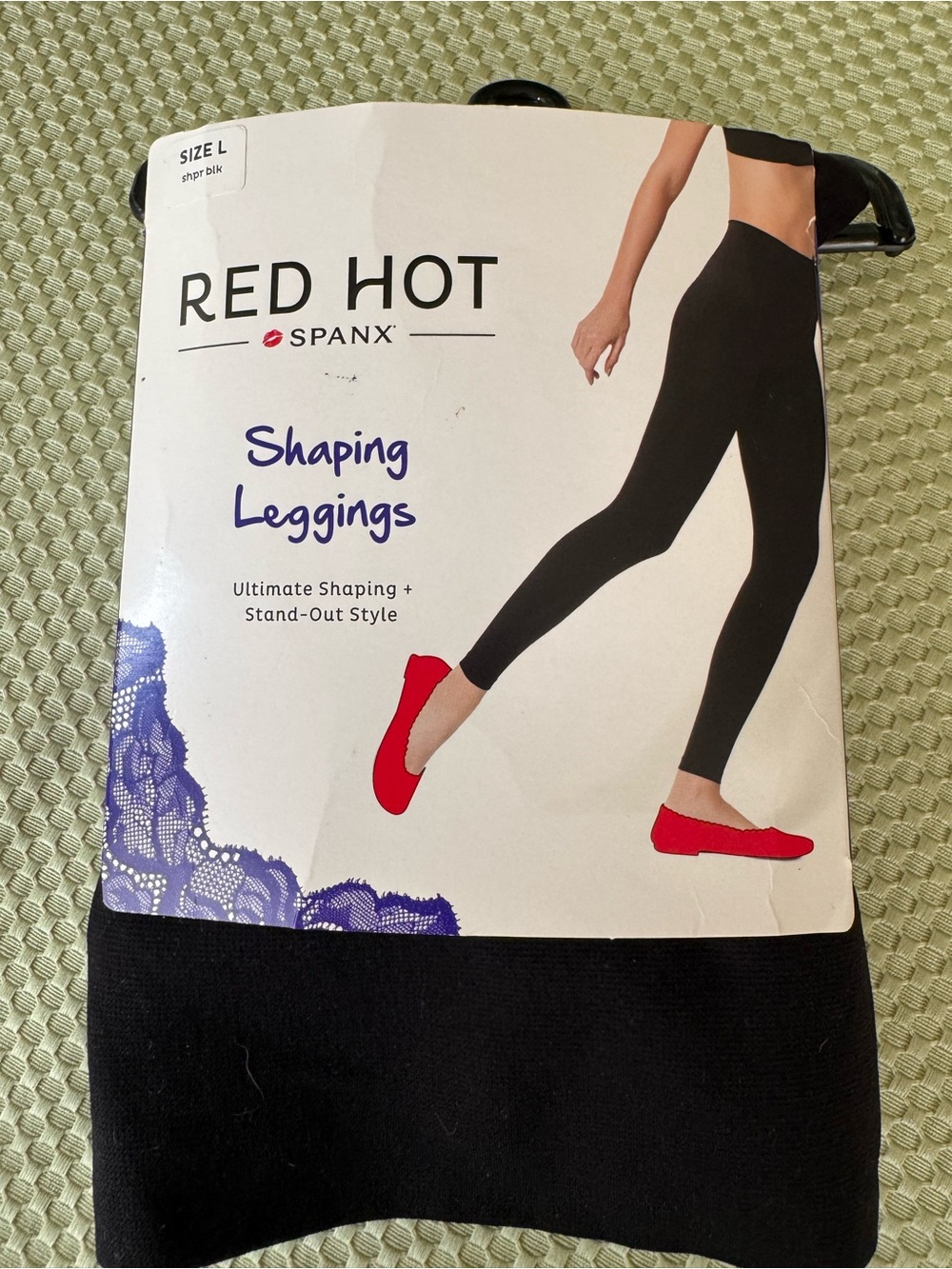 SPANX Size Large Black Shaping Leggings - Red Hot Collection